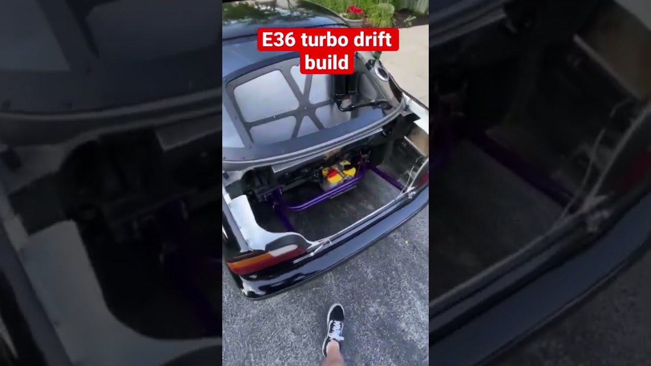 Crazy bmw e36 turbo drift build!! #car #drift #edit #racecar