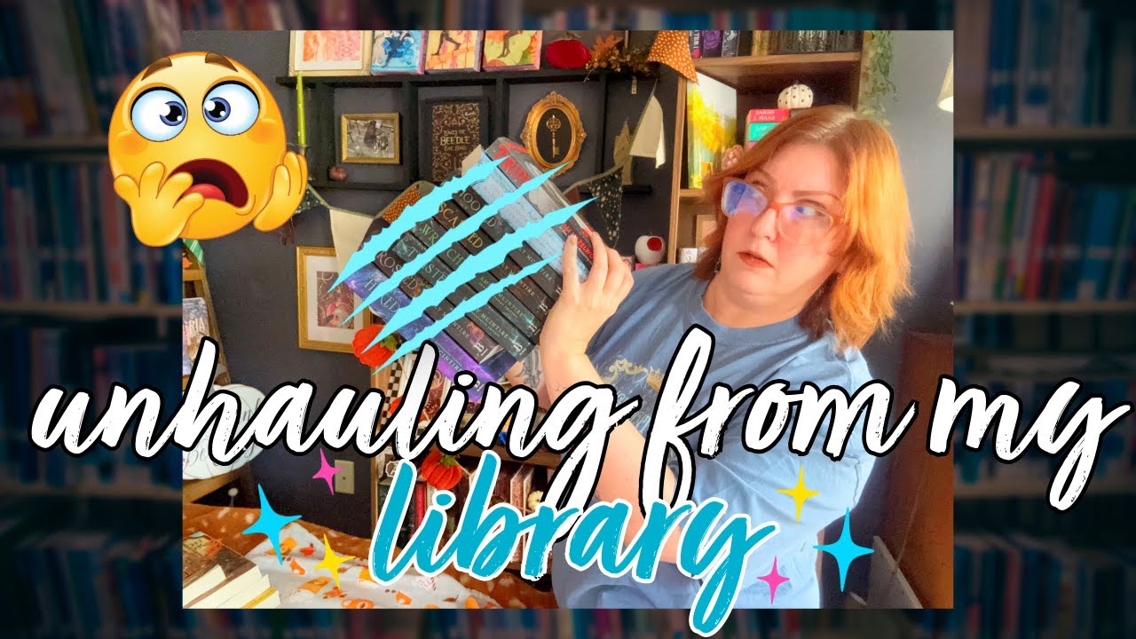 my first ever BOOK UNHAULING!! 📚🤓 decluttering my library (already)!⋆₊✧