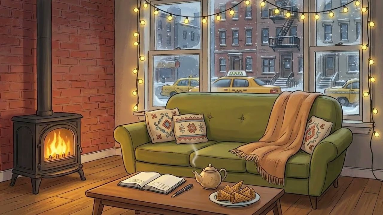 Quiet Snow Outside ❄️ 1940s Oldies Playing in Another Room | Cozy Radio