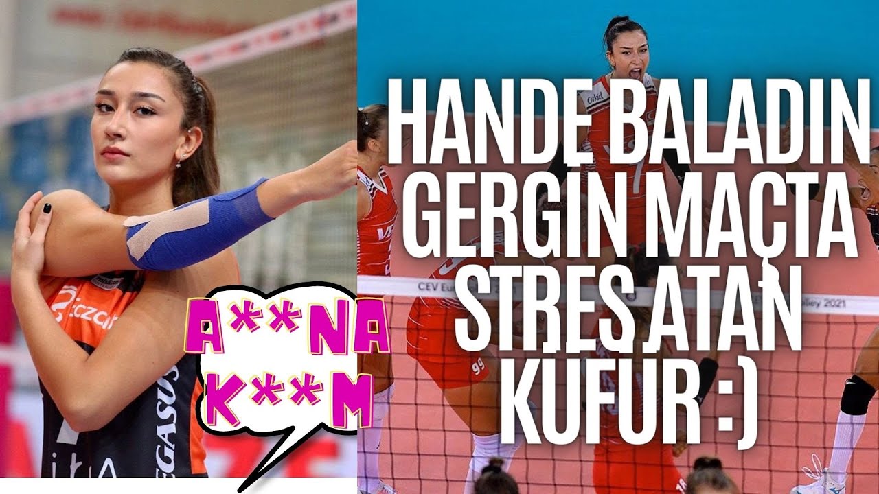 HANDE BALADIN K&Uuml;F&Uuml;R EDİYOR - GERGİN MA&Ccedil;TA STRES ATAN K&Uuml;F&Uuml;R :)