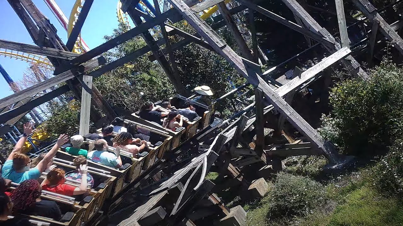 Carolina Goldrusher - Carowinds - Back Row (4K HD POV) - March 2024