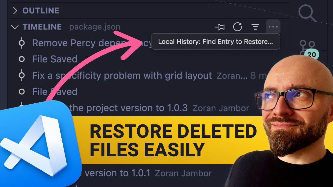 VS Code Tips &mdash; How To Restore Deleted Files Easily Using Local History