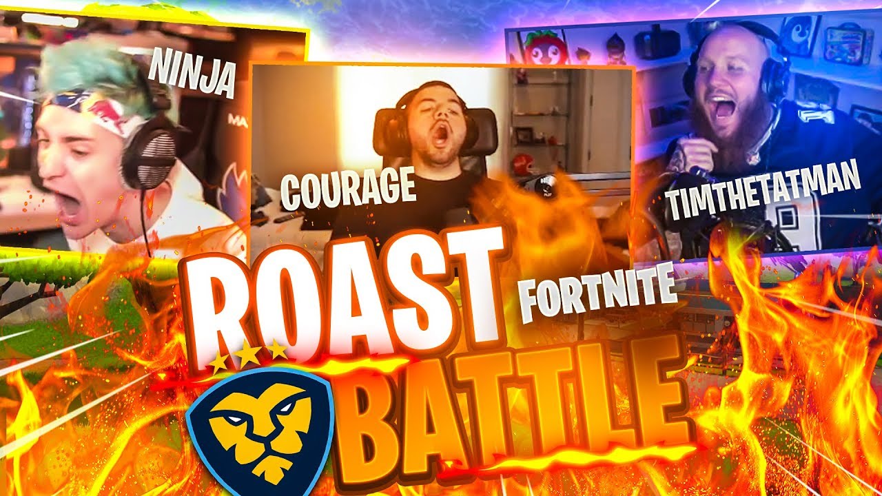 NINJA, TIM, AND COURAGE ROAST BATTLE! THINGS GET WAY TOO TOXIC! (Fortnite: Battle Royale)
