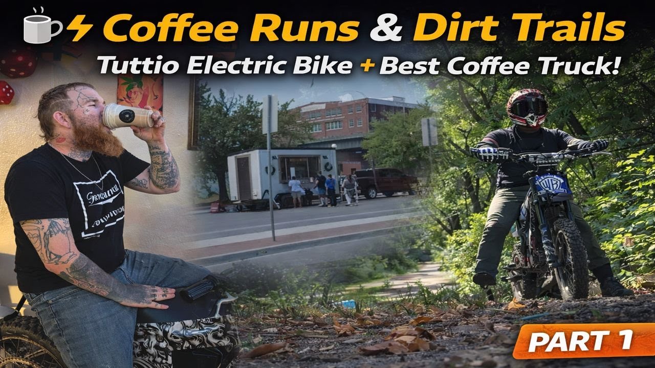 ☕⚡ Coffee Runs & Dirt Trails | Tuttio Electric Bike + Best Coffee Truck!