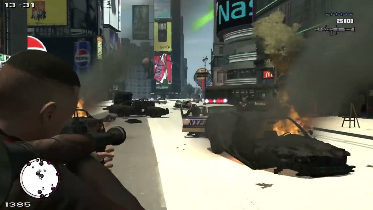 GTA 게이토니 맨하탄 타임스퀘어 난동질
