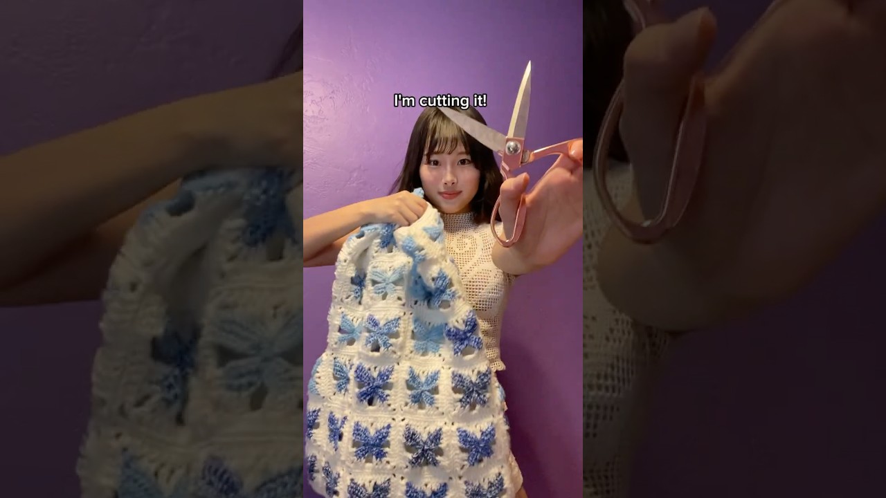 My Dress Was Unwearable... So I Did THIS! 🦋#crochet #crochetdress #crochettutorial