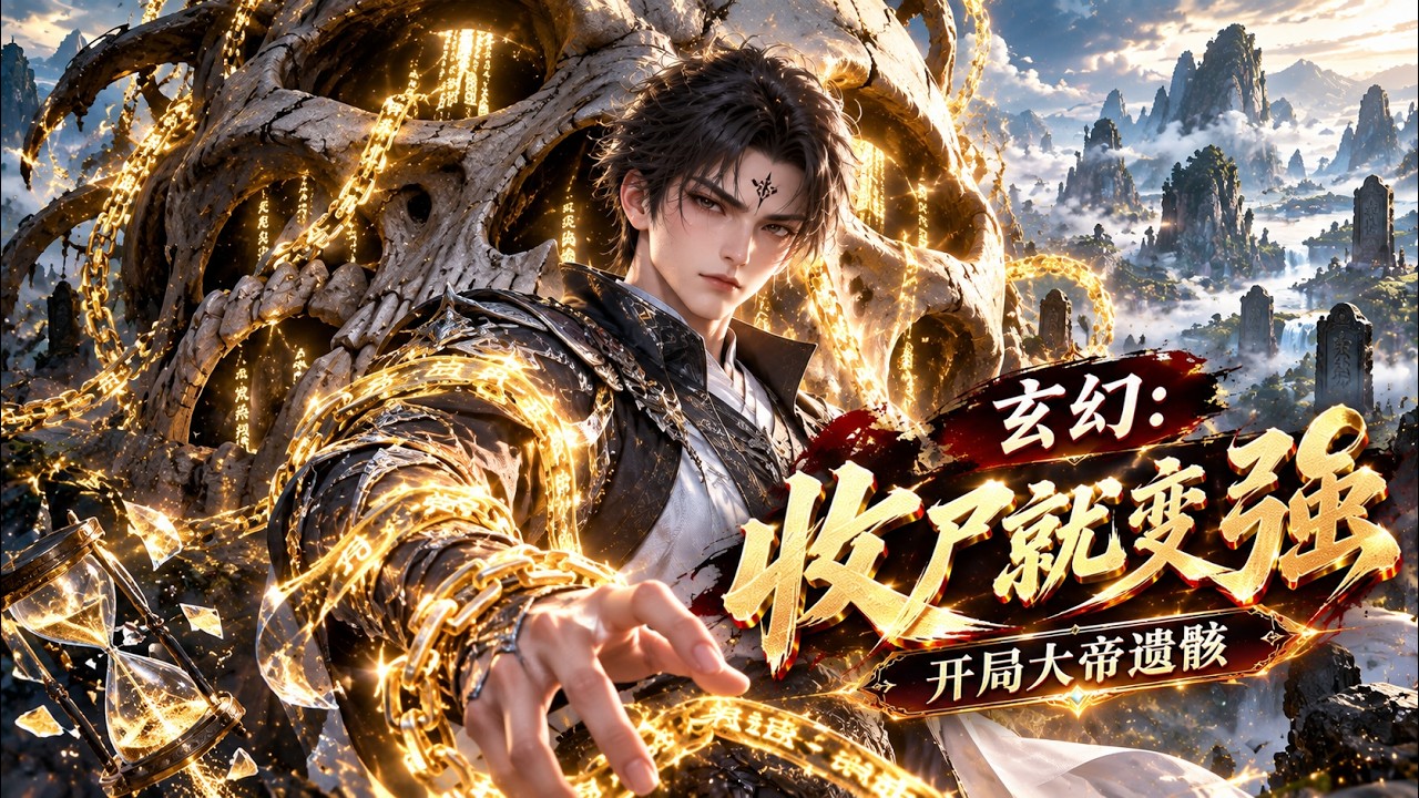 🔔新番上线🔔《玄幻：收尸就变强，开局大帝遗骸》林无道穿越异界，开局遭未婚妻诅咒，只剩十小时寿命！危急时刻觉醒无敌收尸系统，收殓大帝遗骸逆天改命。从此收尸爆神功，横扫诸天，杀穿一切敌！#漫剧#修仙#系统