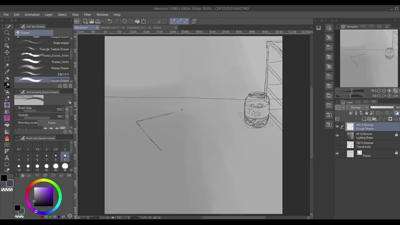 Macarons Rough Sketch