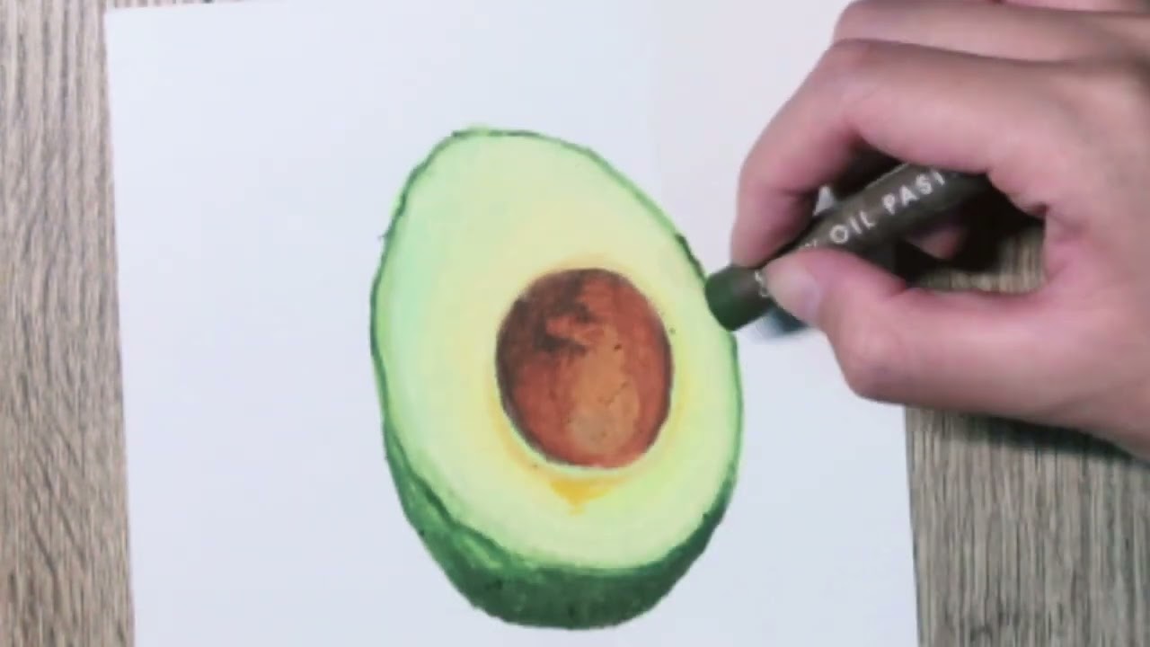 牛油果油粉彩教學影片 🥑 Avocado Oil Pastel Painting Tutorial｜中英字幕｜L23 Art