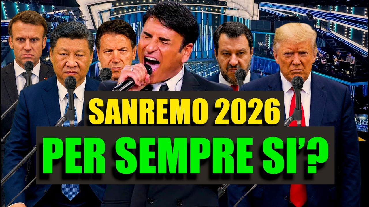 SANREMO 2026 - I POLITICI CANTANO: PER SEMPRE SI' DI SAL DA VINCI #sanremo2026 #saldavinci