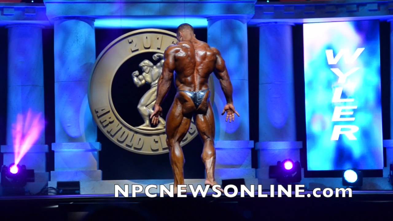 IFBB Bodybuilder Lukas Wyler Posing On Stage - 2016