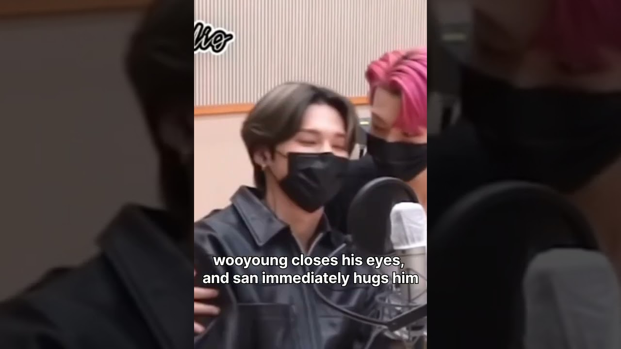Ateez San is worried about Wooyoung because he looks sick.. #choisan #wooyoung #ateezshorts #woosan