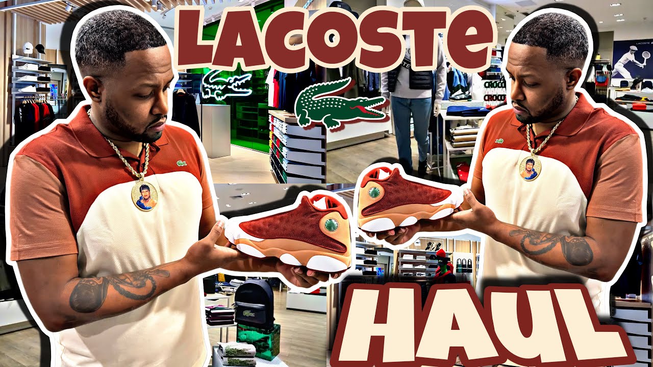 LACOSTE 25% OFF OUTLET SHOPPING MEN'S WOMEN'S | SHOP WITH ME‼️| AIR JORDAN 13 DUNE RED