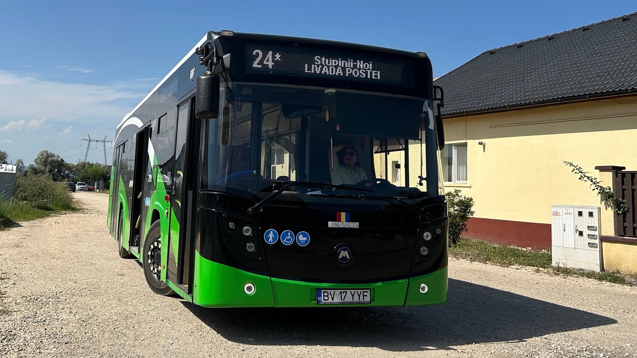Brașov 🚌 Călătorie cu autobuzul Menarini Citymood 10 #889 pe linia 24 (partea a 2-a)