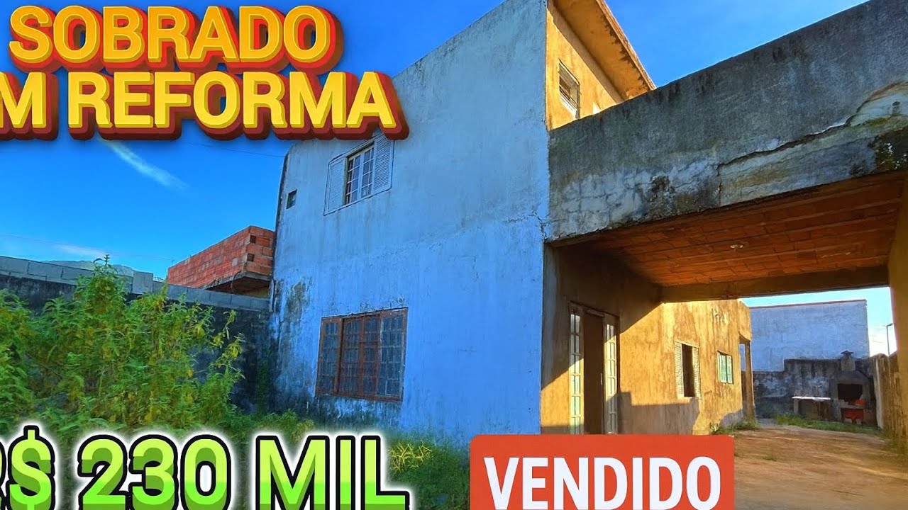 Sobrado para reforma na praia de Peruíbe só R$ 230 mil
