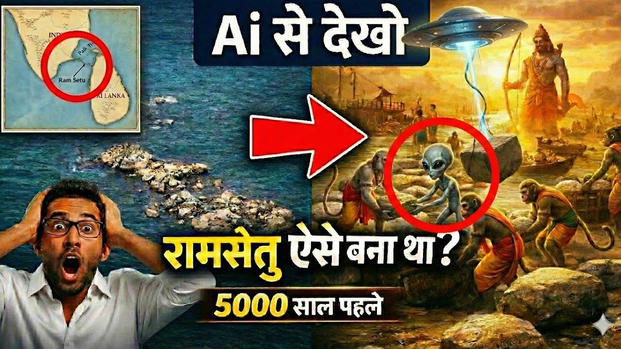 वैज्ञानिक भी हैरान: क्या रामसेतु ऐसे बना था? AI ने दिखाया 5000 साल पहले का चौंकाने वाला नज़ारा !
