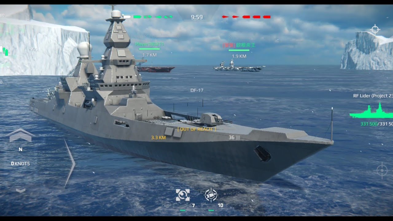 Modern Warships - RF LIDER gameplay. online battle.