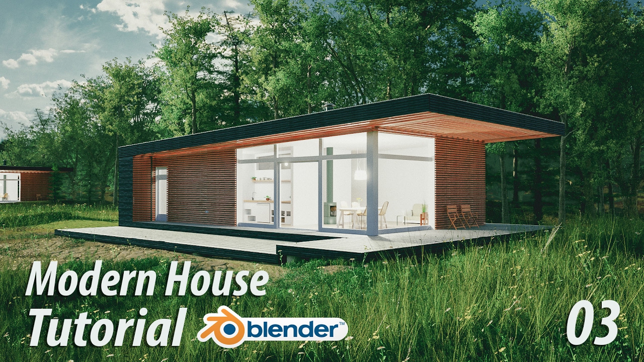 Create a Modern House : Blender Tutorial : 3 of 3