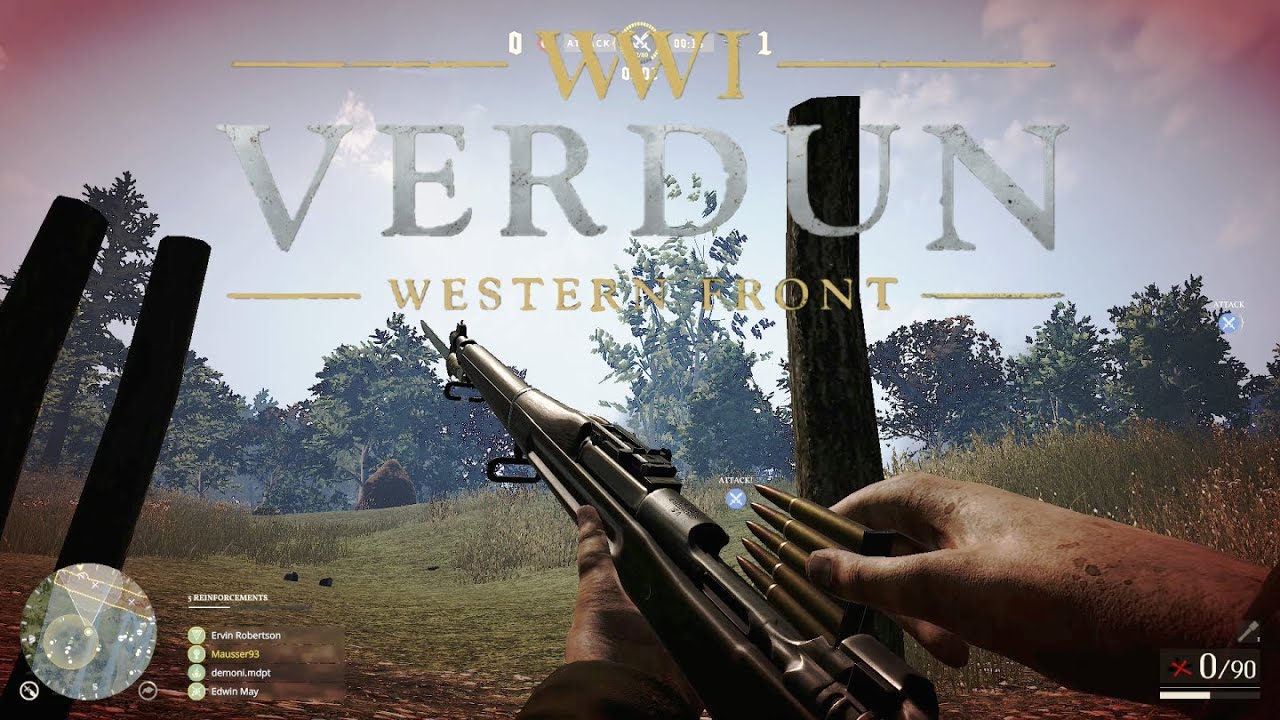 VERDUN - WWI WESTERN FRONT - THE BEST WW1 FPS (PC HD) [1080p60FPS]