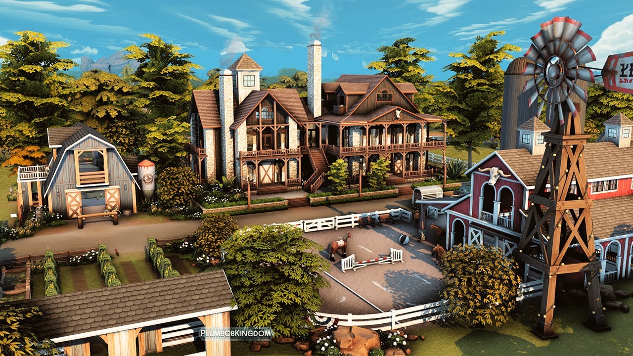 NOVO PACOTE: CONSTRUINDO UM RANCHO COMPLETO - The Sims 4 Tomando as Rédeas Speed Build