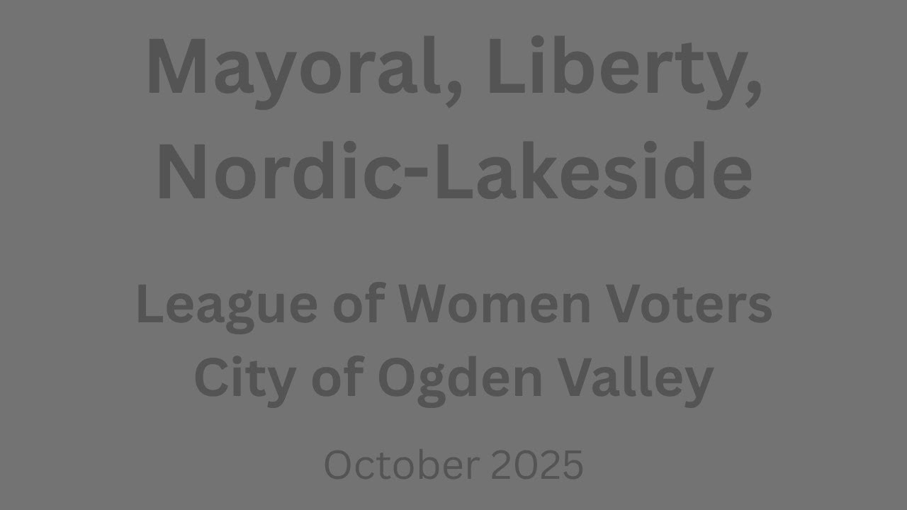 LWV Candidate Discussions: Mayoral, Libery, Nordic-Lakeside Districts