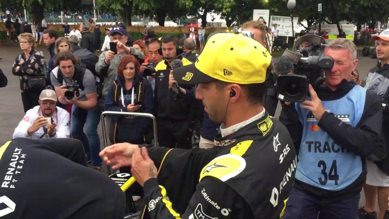 Festival of Speed Holding Area Ricciardo Getting Ready F1