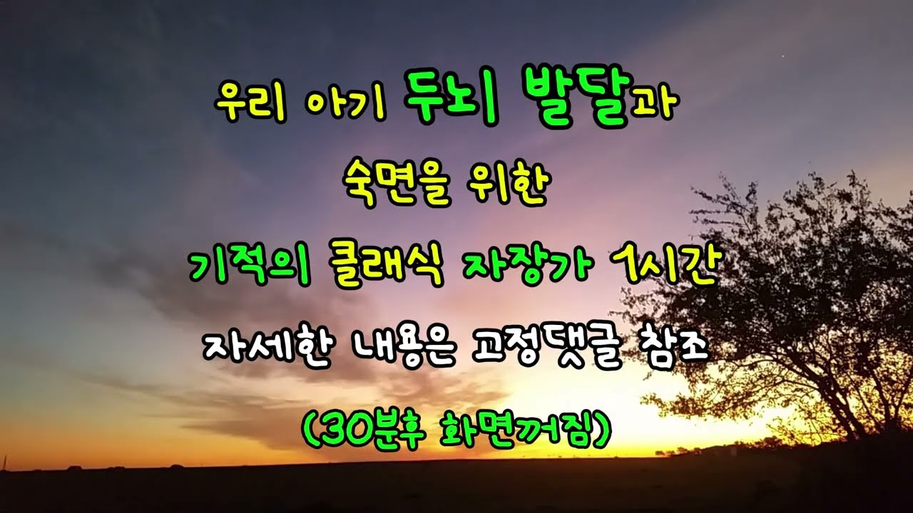 우리 아기 두뇌 발달과 숙면을 위한 기적의 자장가 1시간A miracle classic lullaby for baby brain development and deep sleep