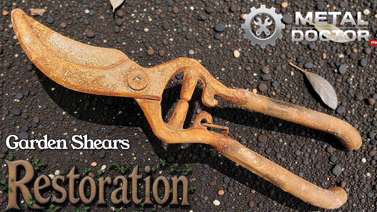 Satisfying Rusted Tool Restoration (No Talking) - Garden Shears