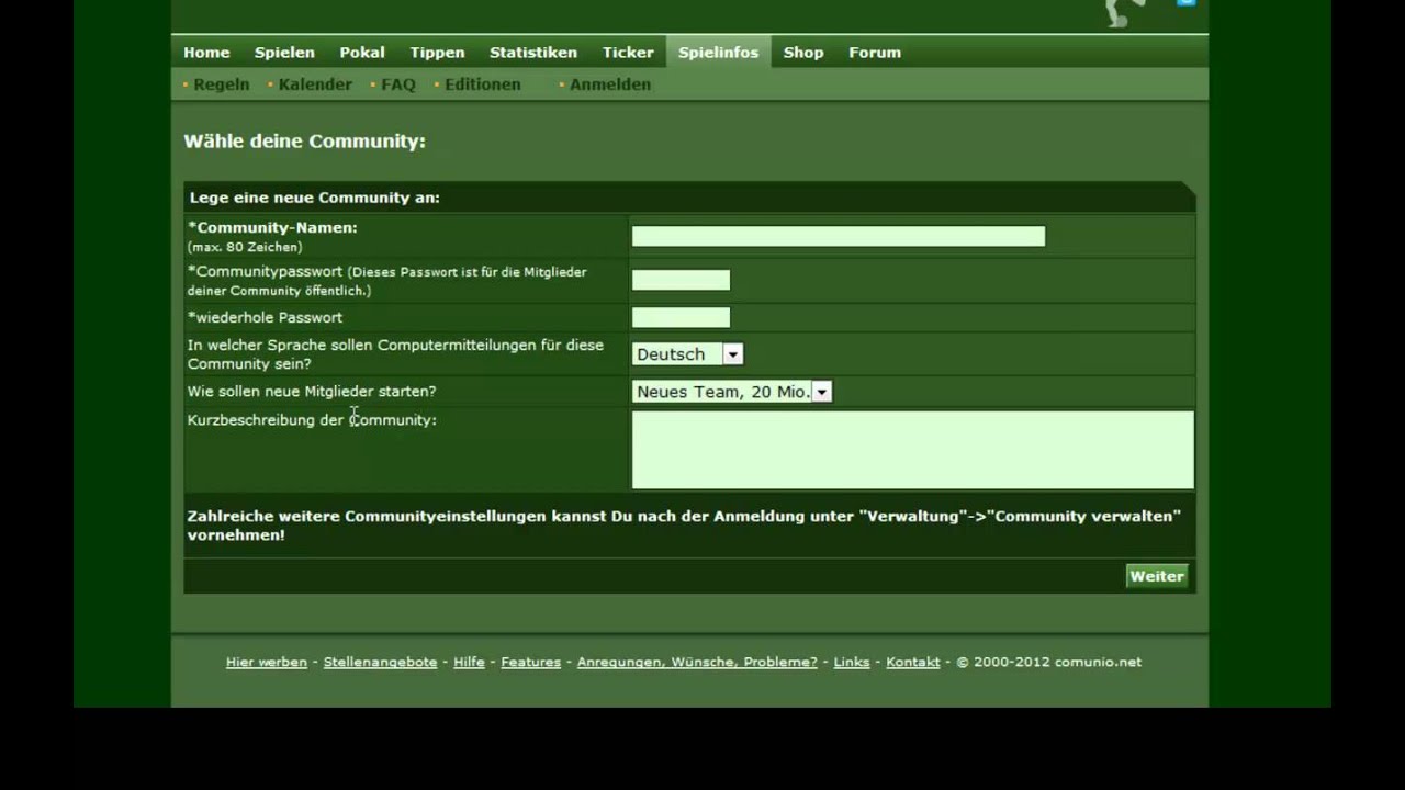 Comunio - So kannst du mitspielen (Tutorial, 2012)
