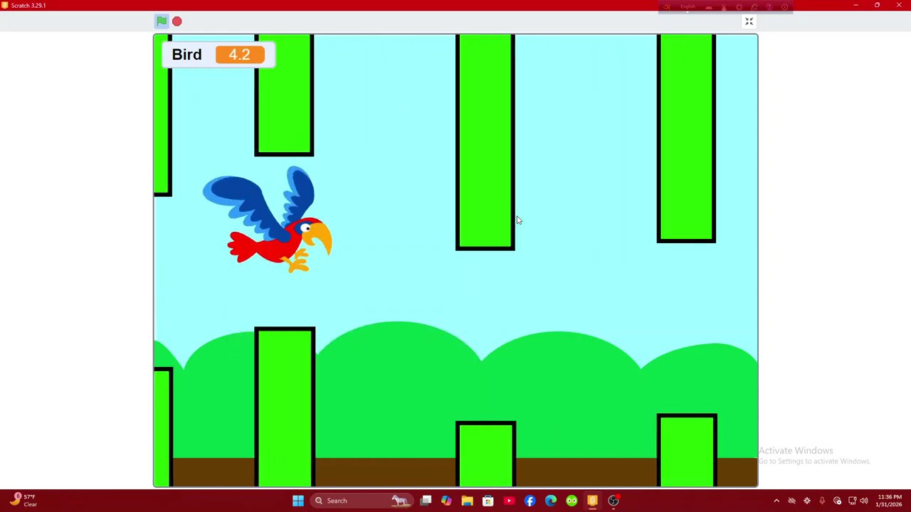 How to make flappy bird game in scratch
