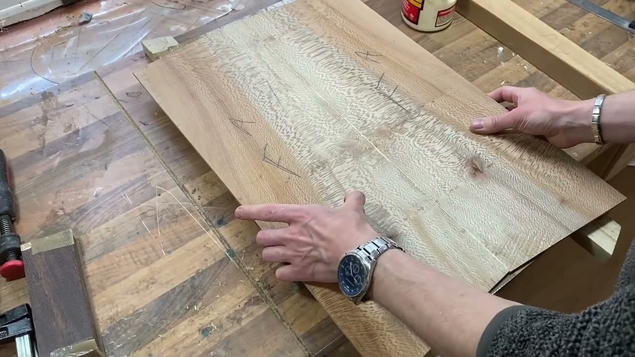 Luthier Video - Gluing Up a Book Matched Guitar / Bass Top