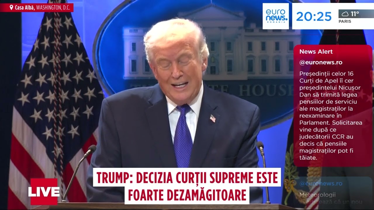 Donald Trump, după ce Curtea Supremă a SUA a anulat tarifele vamale: „Acei magistrați sunt o rușine”