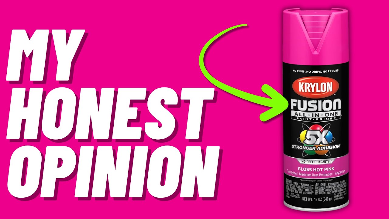 Hot Pink Spray Paint Review | Krylon Fusion Gloss Hot Pink (No Peel Guarantee) #HotPink