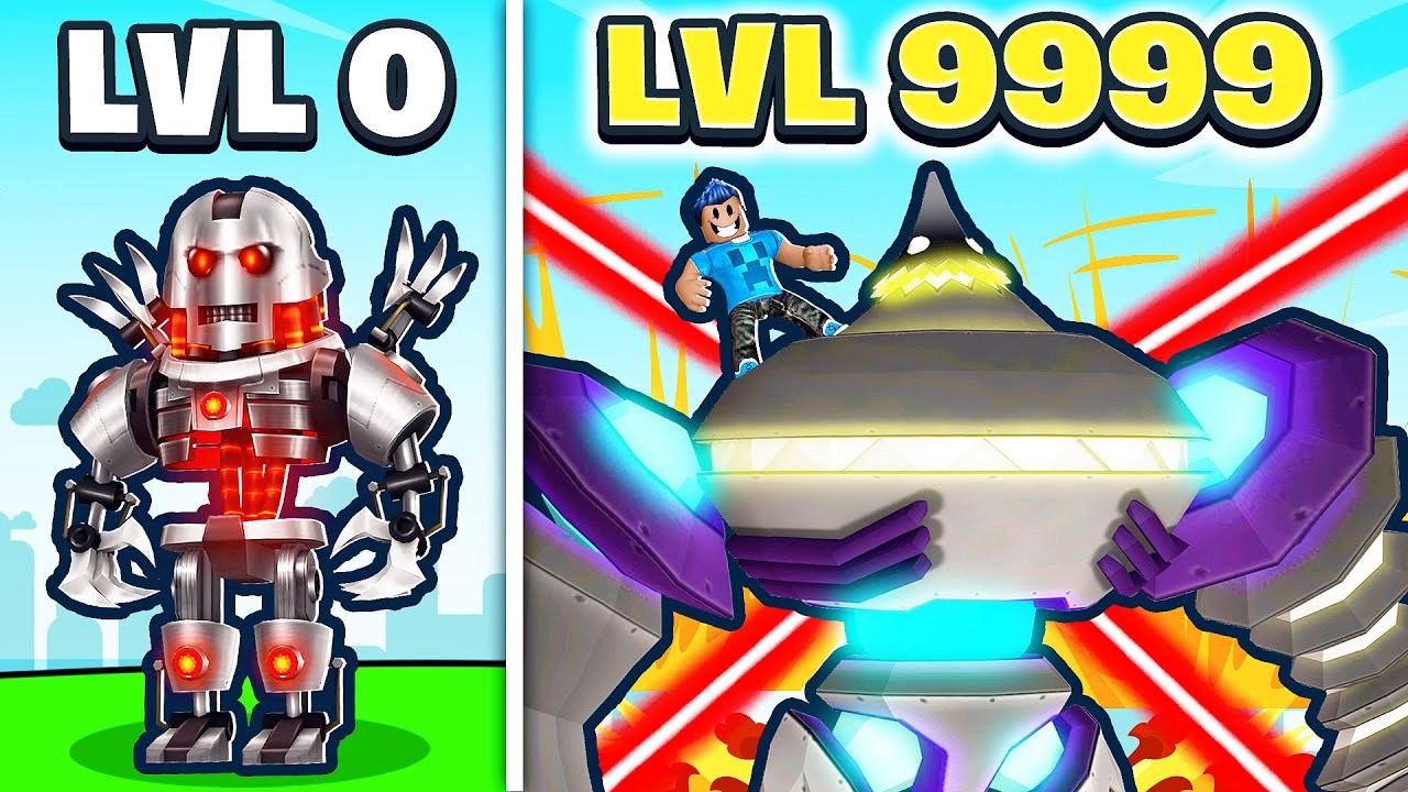 Evolui um ROBÔ QUE FICA MAIS FORTE COMENDO METAL