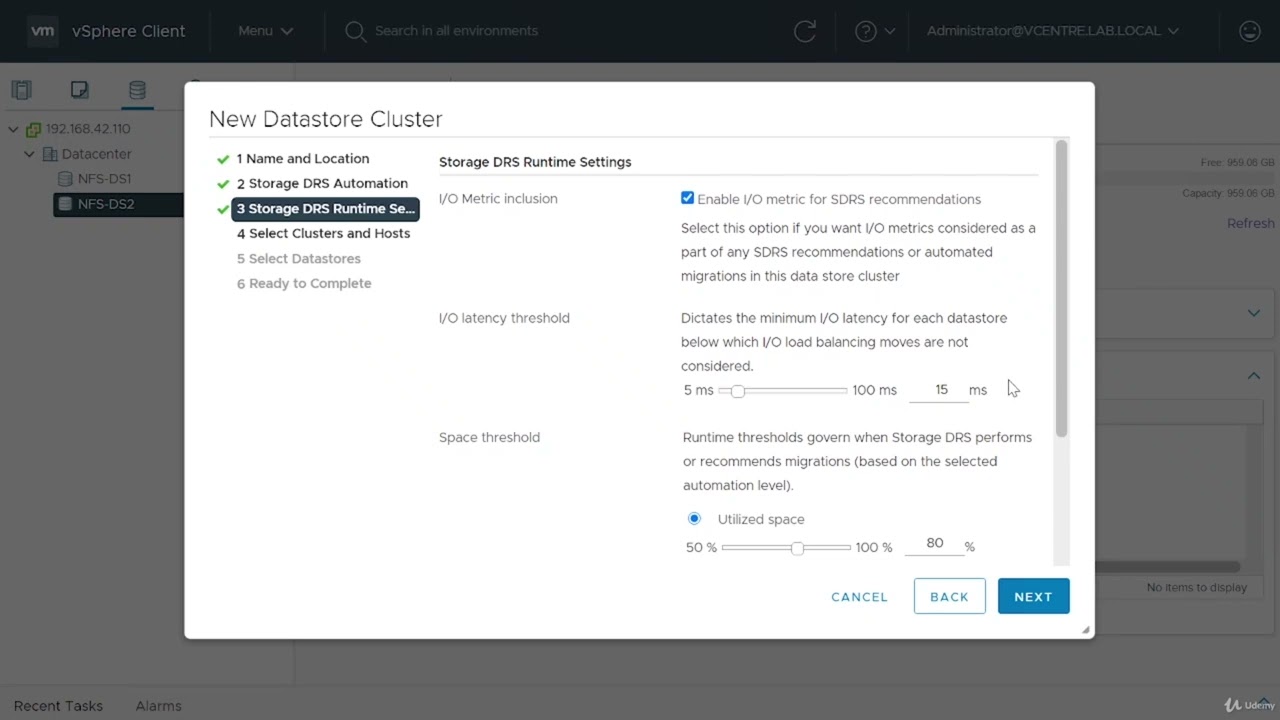 vSphere 7 Foundations 4.6 - vSphere Cluster Features - Distribute VM Storage with Storage DRS