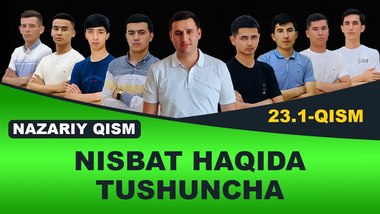 23.1. Nisbat haqida tushuncha (Nazariy qism)