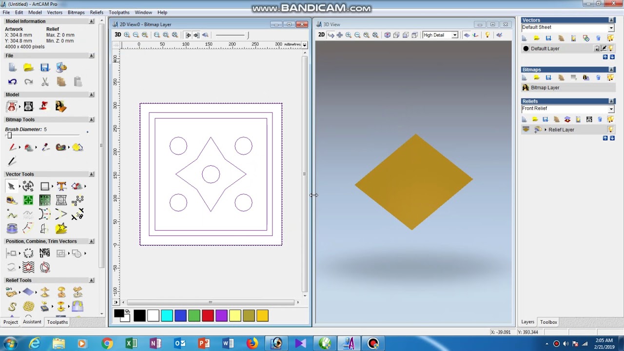 HOW TO USE AREA CLEARENCE IN ARTCAM 2008