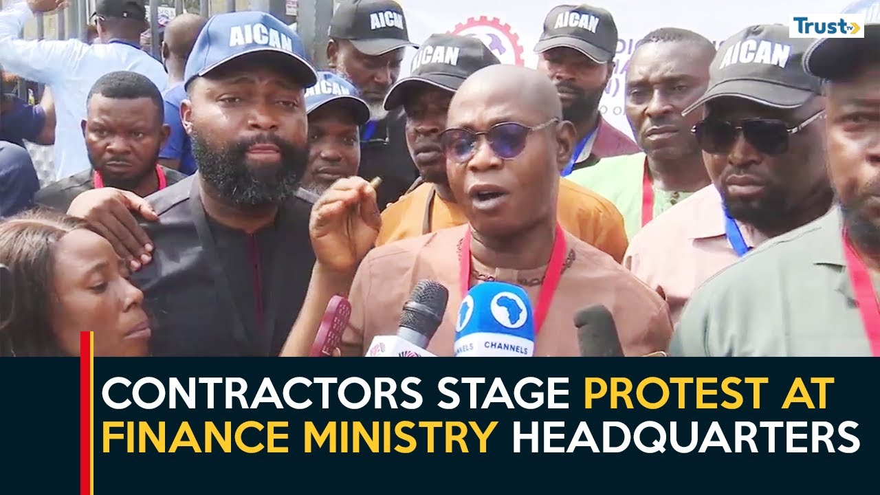 Alleged Debt Backlog: Contractors Stage Protest At Finance Ministry Headquarters