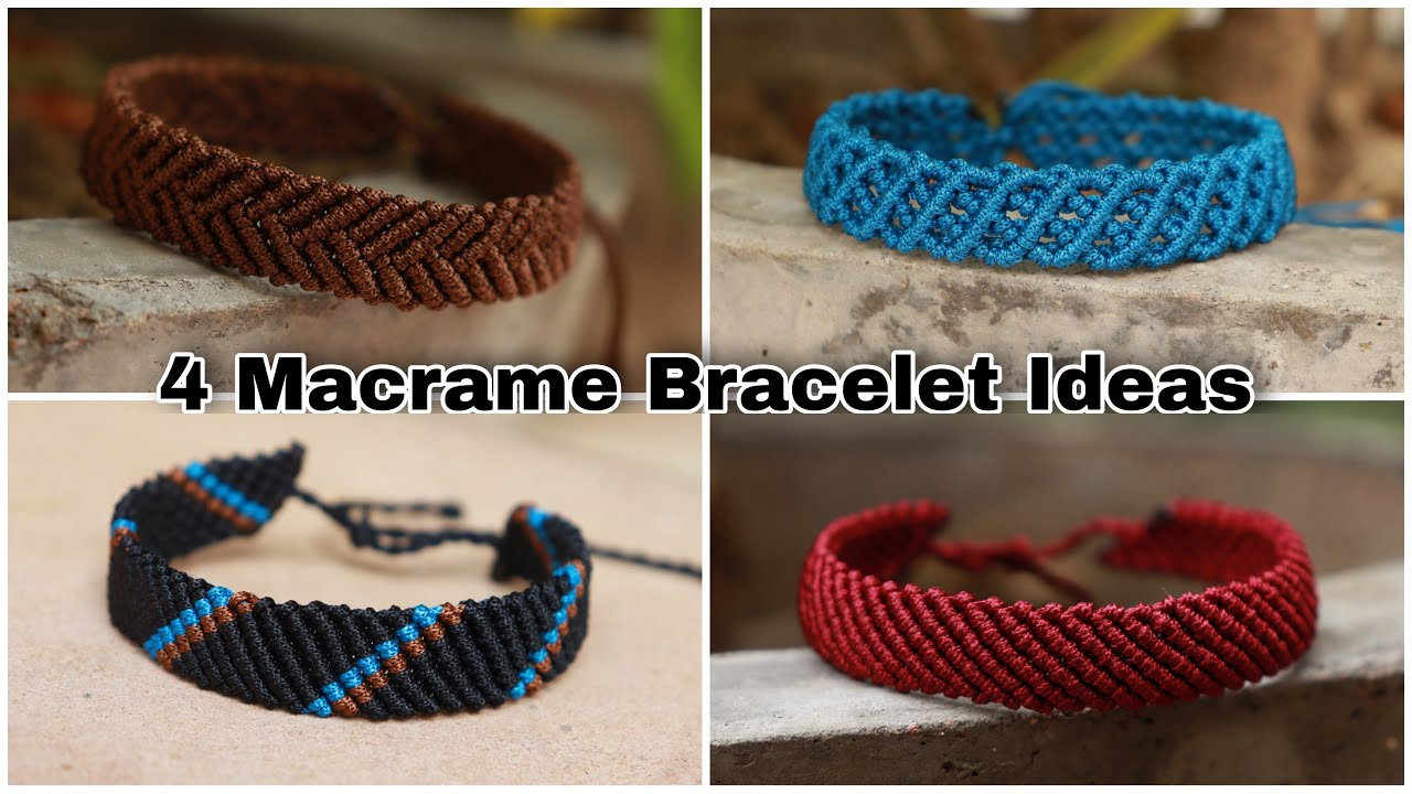 4 DIY MACRAME BRACELET IDEAS | HOW TO MAKE THREAD BRACELETS AT HOME | CREATION&YOU
