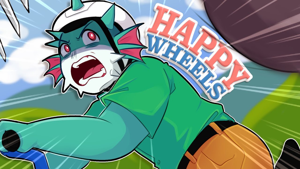 Bigpuffer впервые играет в Happy Wheels.