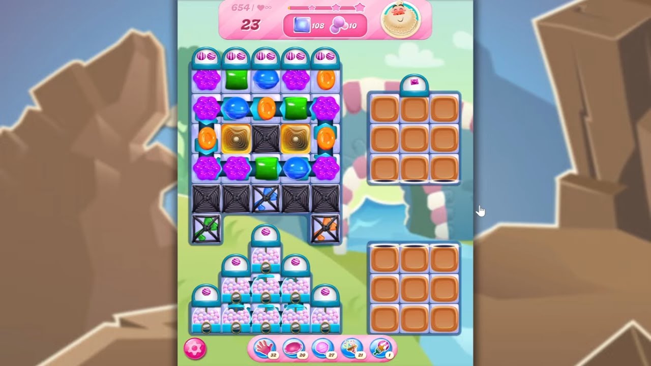 Candy Crush Saga LEVEL 654 NO BOOSTERS (new version)🐟☑️