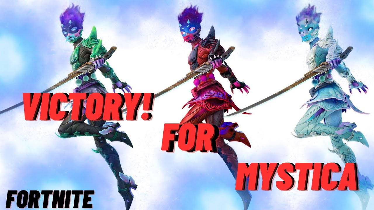 Victory! for MYSTICA in a FORTNITE Solo Match.