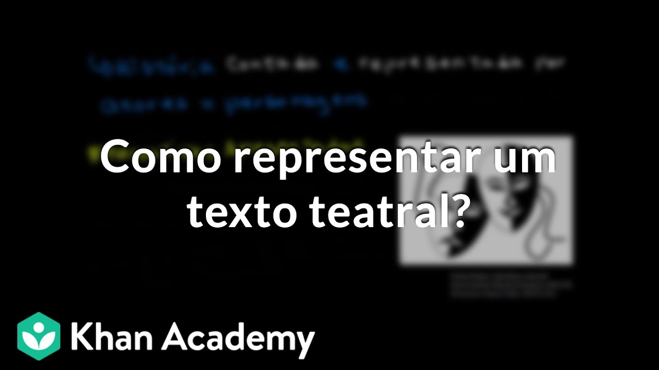 Como representar um texto teatral?