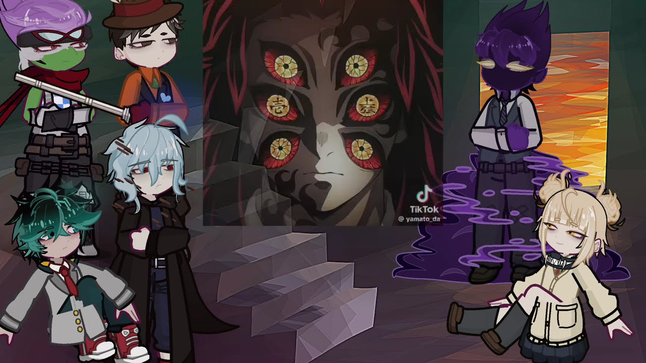 MHA BNHA villains 𝙧𝙚𝙖𝙘𝙩 𝙩𝙤 kokushibo | Demon slayer | Giyuu | Deku | Gacha life