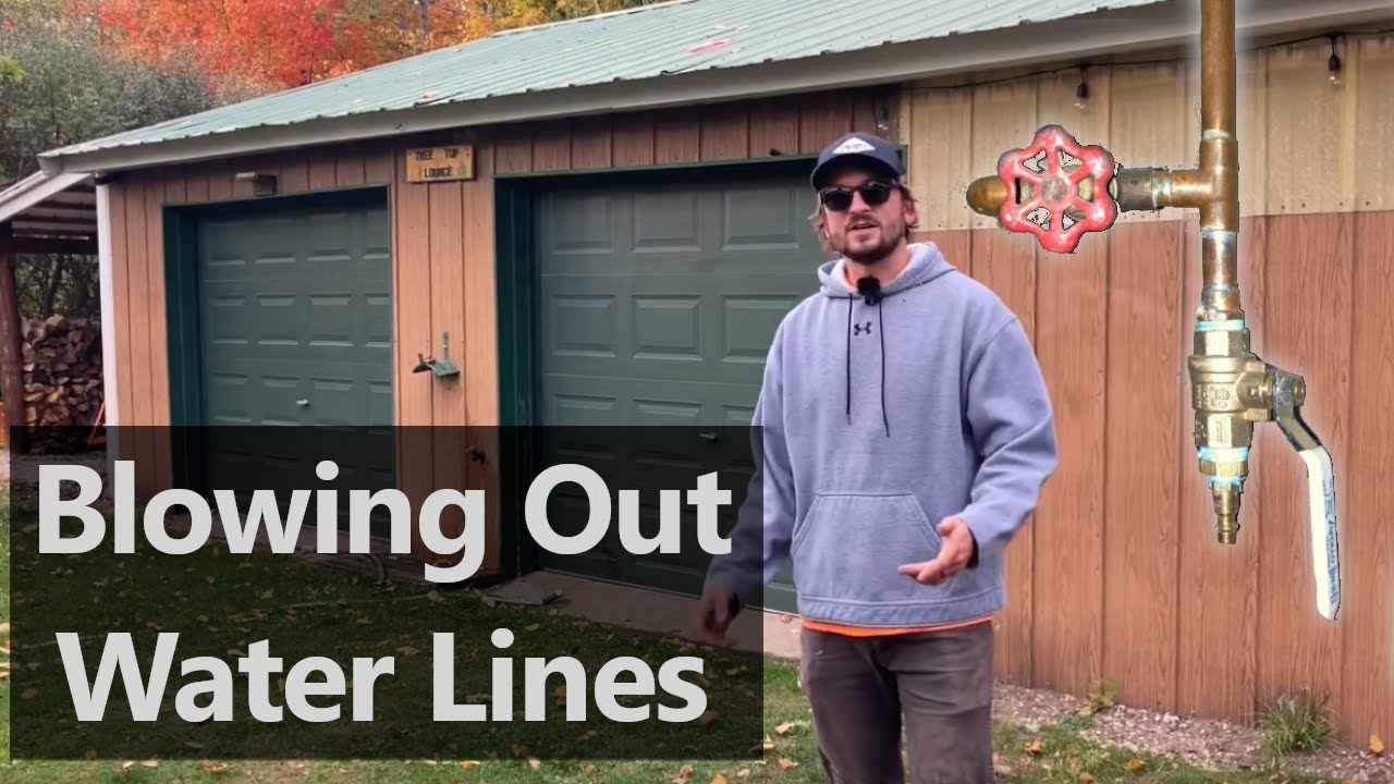 Blowing Out Water Pipes in a Pole Barn