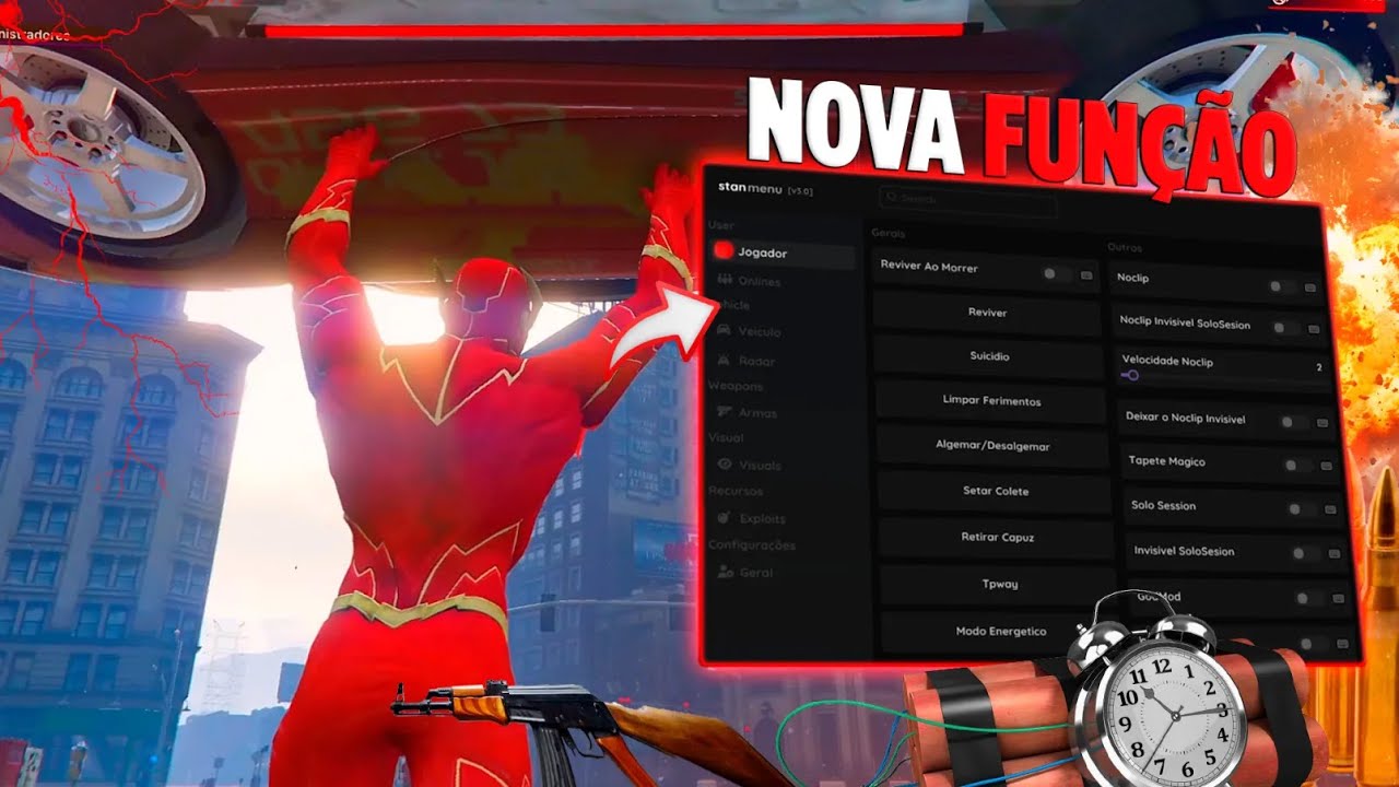 USEI O MOD MENU MAIS PODEROSO DO FIVEM GTA RP - STAN MENU