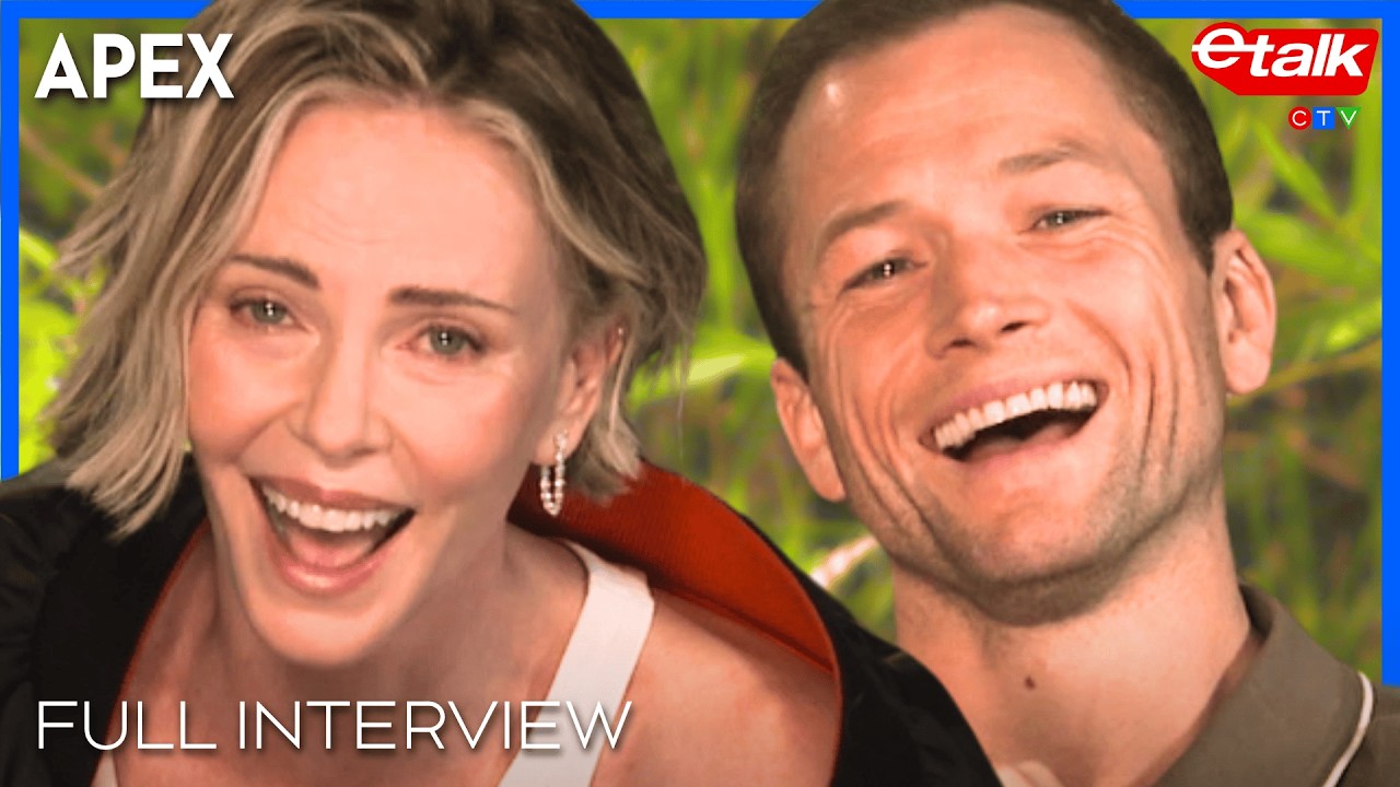 Charlize Theron and Taron Egerton got RIPPED while shooting 'Apex' | Interview