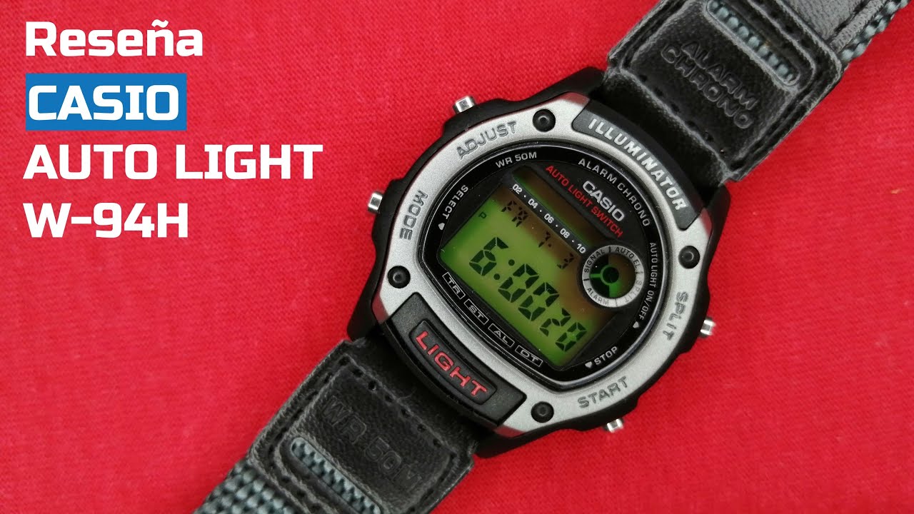 El Reloj con LUZ AUTOMÁTICA Más ECONÓMICO Que Puedes Comprar, Reseña CASIO W94H (En Español).