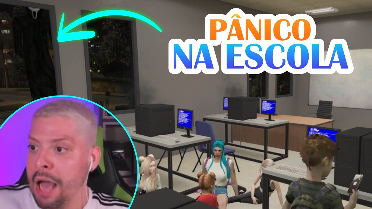 PUDIM SE ASSUSTA COM FANTASMA NA SALA DE AULA | CDA - GTA-RP