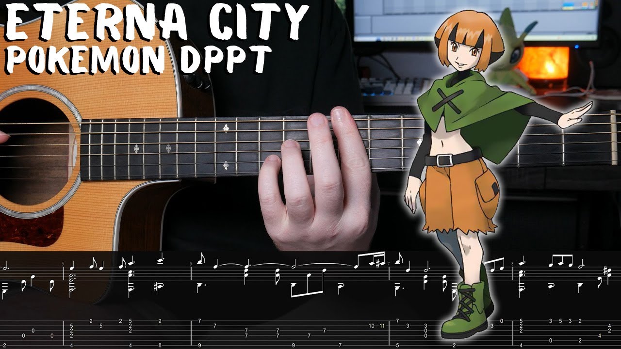 Eterna City - Pokémon Diamond/Pearl/Platinum - Fingerstyle Guitar Tutorial + TAB
